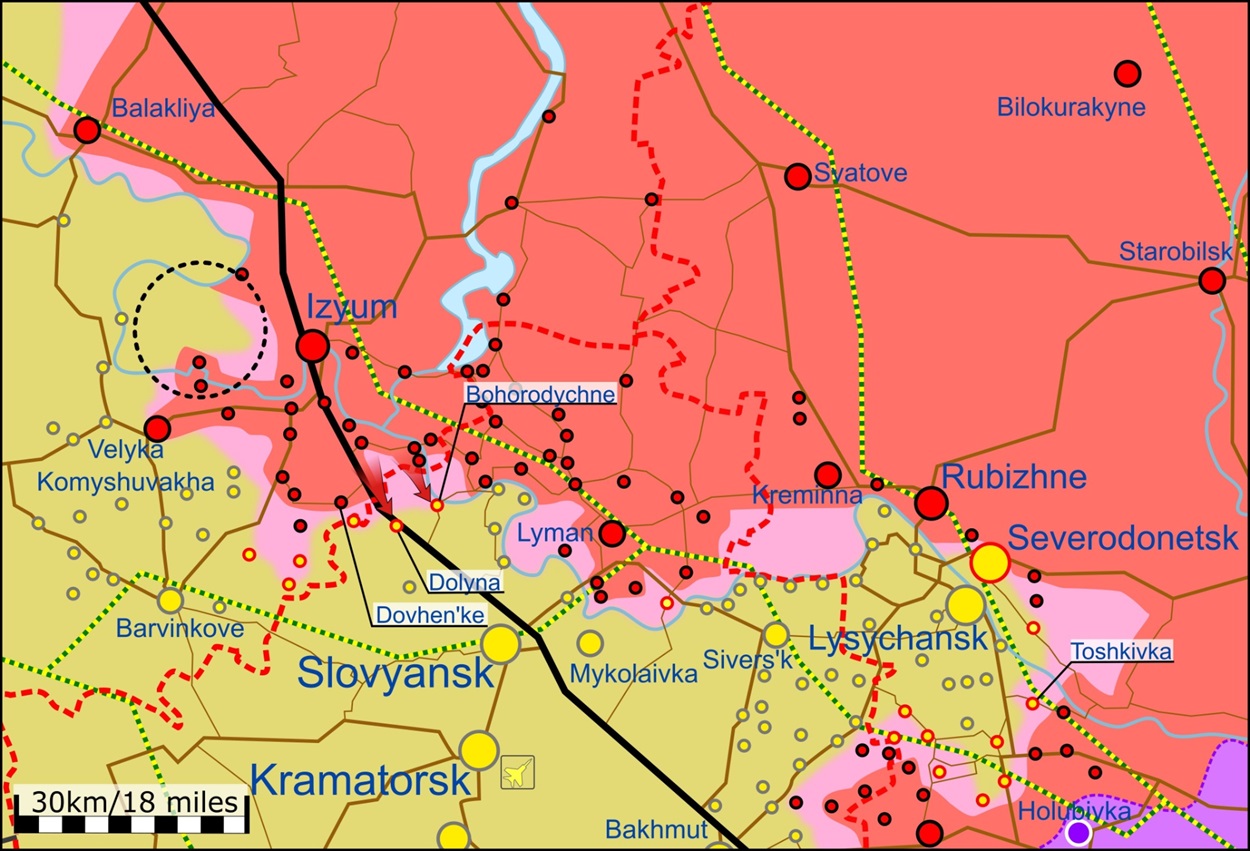 Карта бойових дій, Харківська обл, Донецька обл, Луганська обл