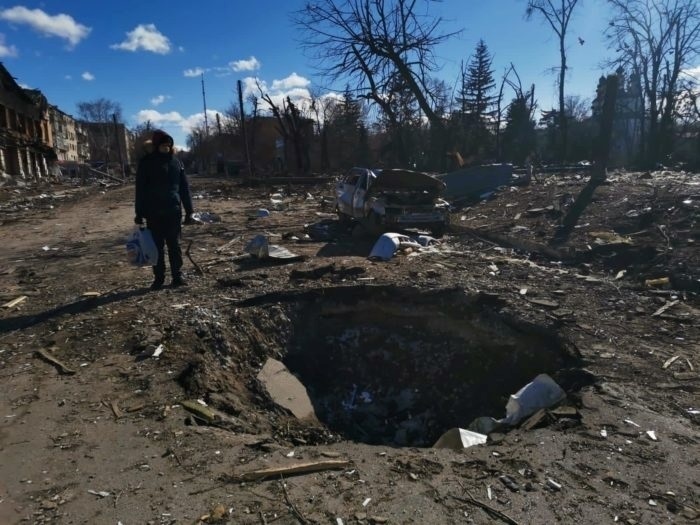 Наслідки обстрілів Ізюму